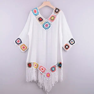 White Crochet Bikini Cover-Up