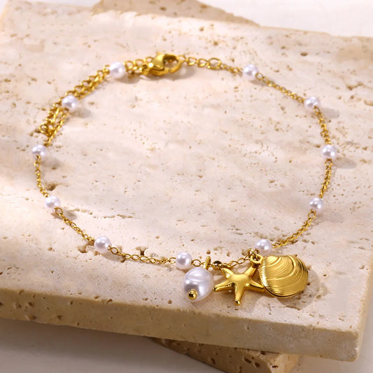 Shell & Starfish Beach Anklet