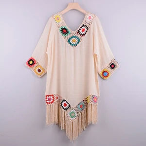 White Crochet Bikini Cover-Up