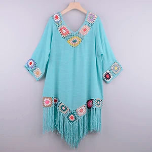 White Crochet Bikini Cover-Up