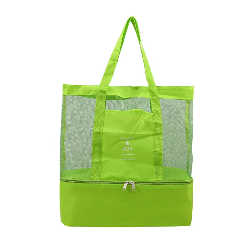 Large Mesh Beach Cooler Tote
