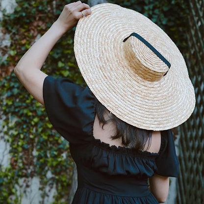 Wide Brim Straw Beach Hat