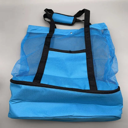 Large Mesh Beach Cooler Tote