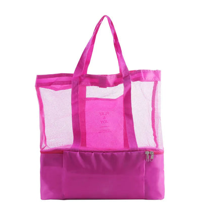 Large Mesh Beach Cooler Tote