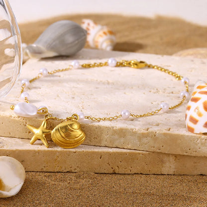 Shell & Starfish Beach Anklet