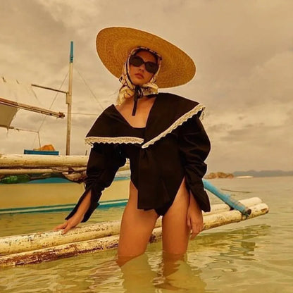 Wide Brim Straw Beach Hat