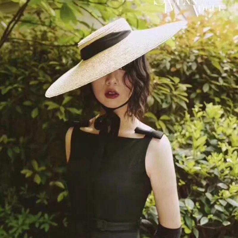 Wide Brim Straw Beach Hat
