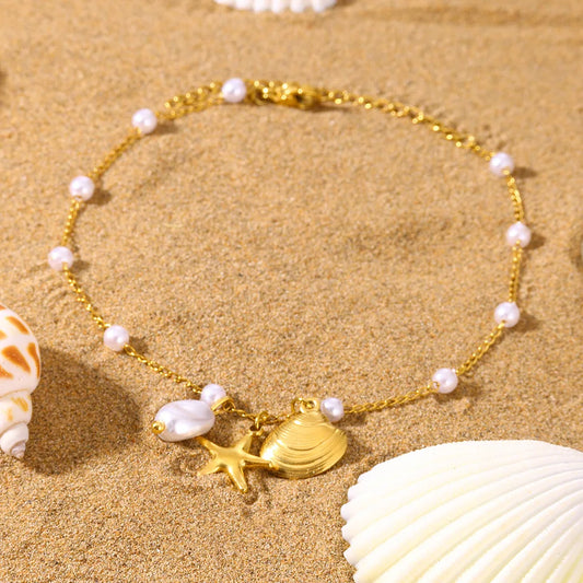 Shell & Starfish Beach Anklet
