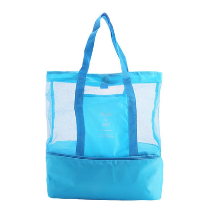 Large Mesh Beach Cooler Tote